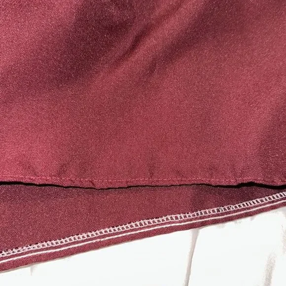 Girl 14-16 Embroidered White Burgundy Tulle Lace Short Sl Folk Formal Dress - Picture 11 of 16